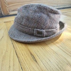 Dobbs Fifth Avenue Vintage Fedora Grandpa Mens Hat Harris Tweed Wool 7.25 Dapper
